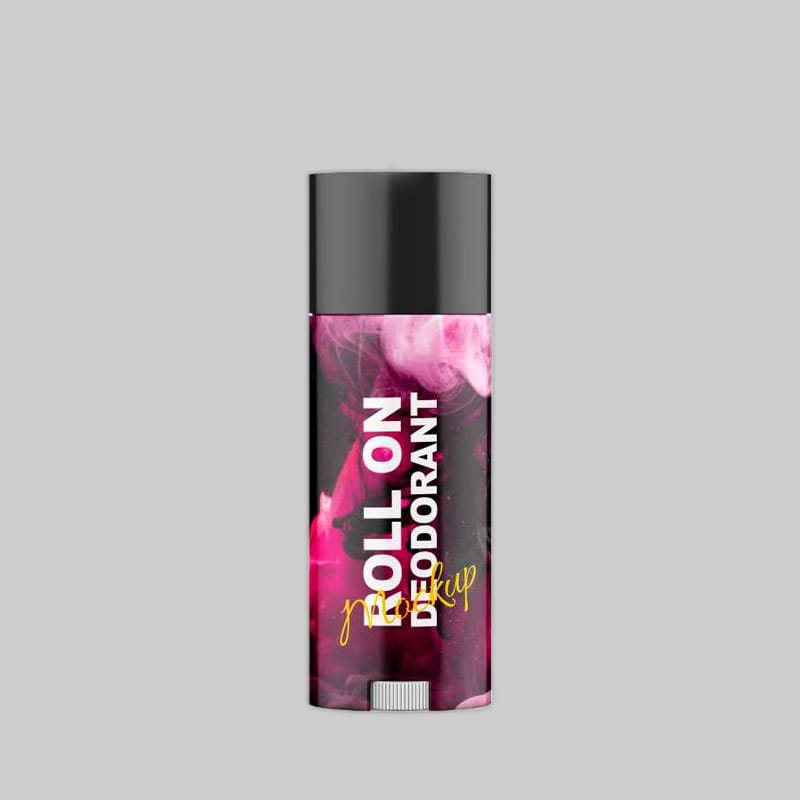 Free Glossy Roll-on Deodorant Mockup PSD