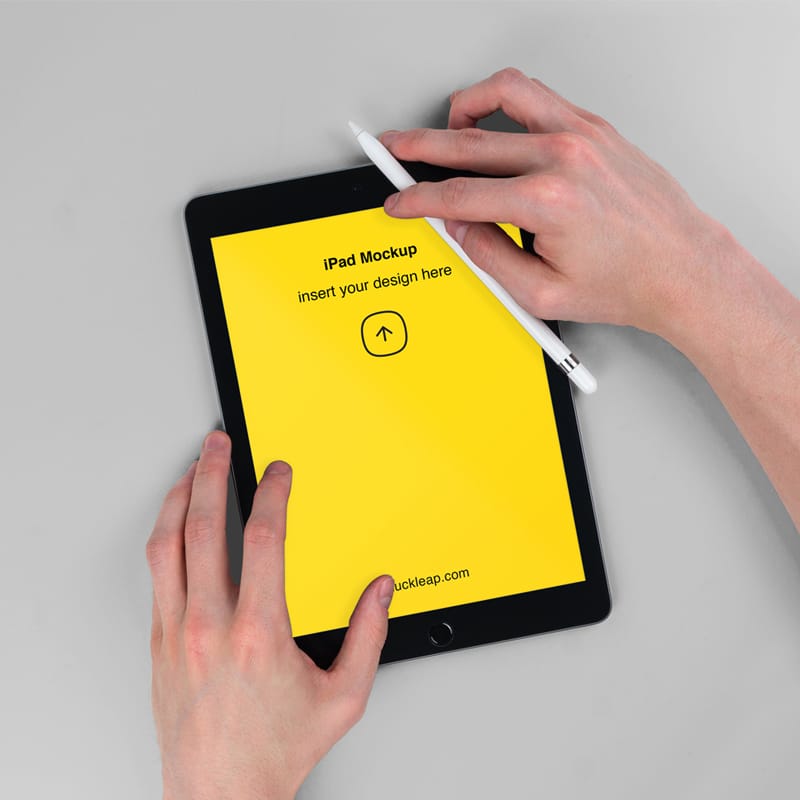 Hands on iPad Mockup PSD