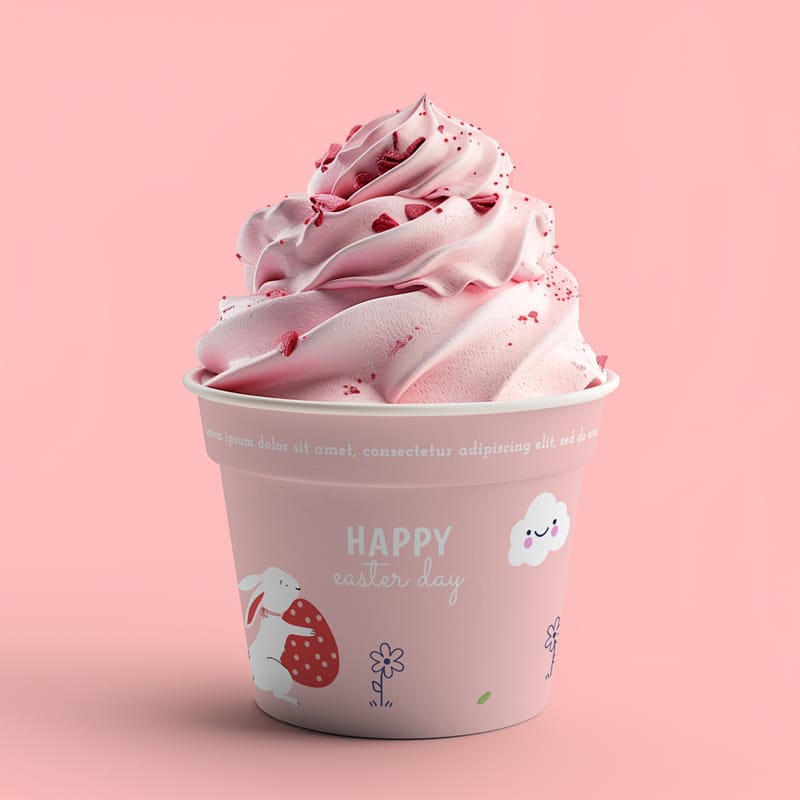 Icecream Cup Mockup PSD