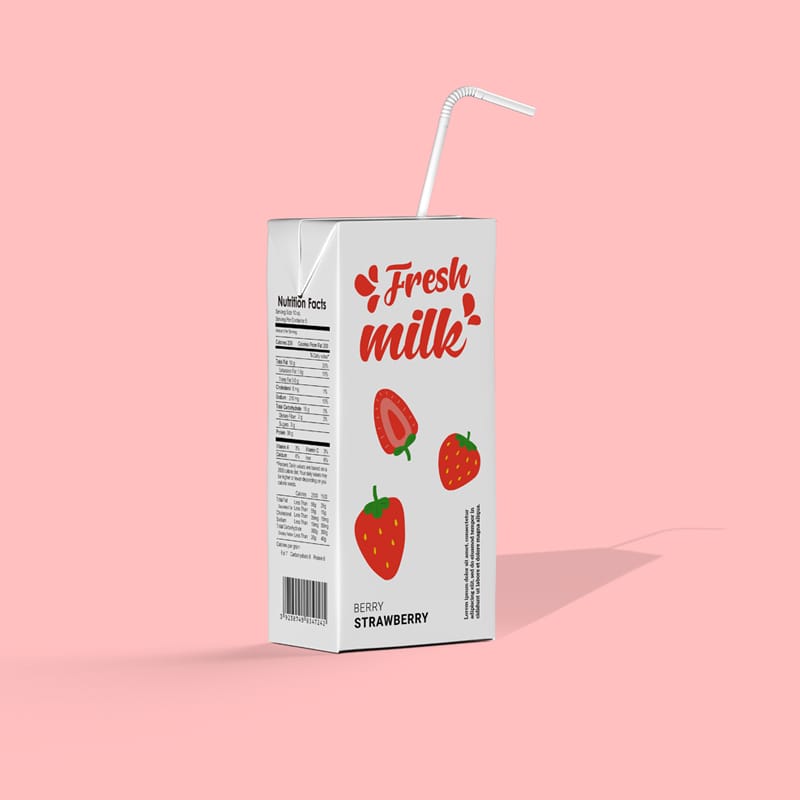 Juice Box Mockup PSD