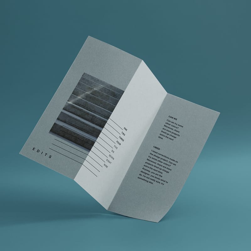 Letter Trifold Brochure Mockup PSD
