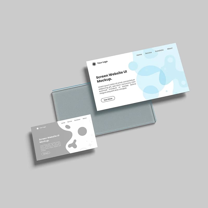 Minimalist Website Pages Mockup PSD