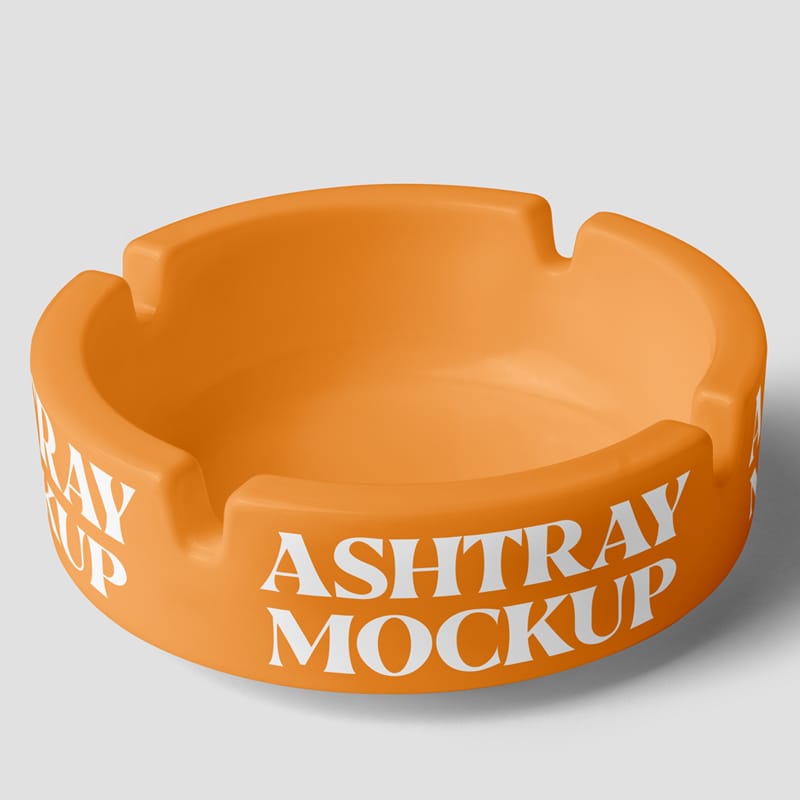 Perspective Ashtray Mockup PSD