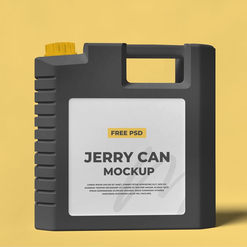 Plastic Jerry Can Mockup Template PSD