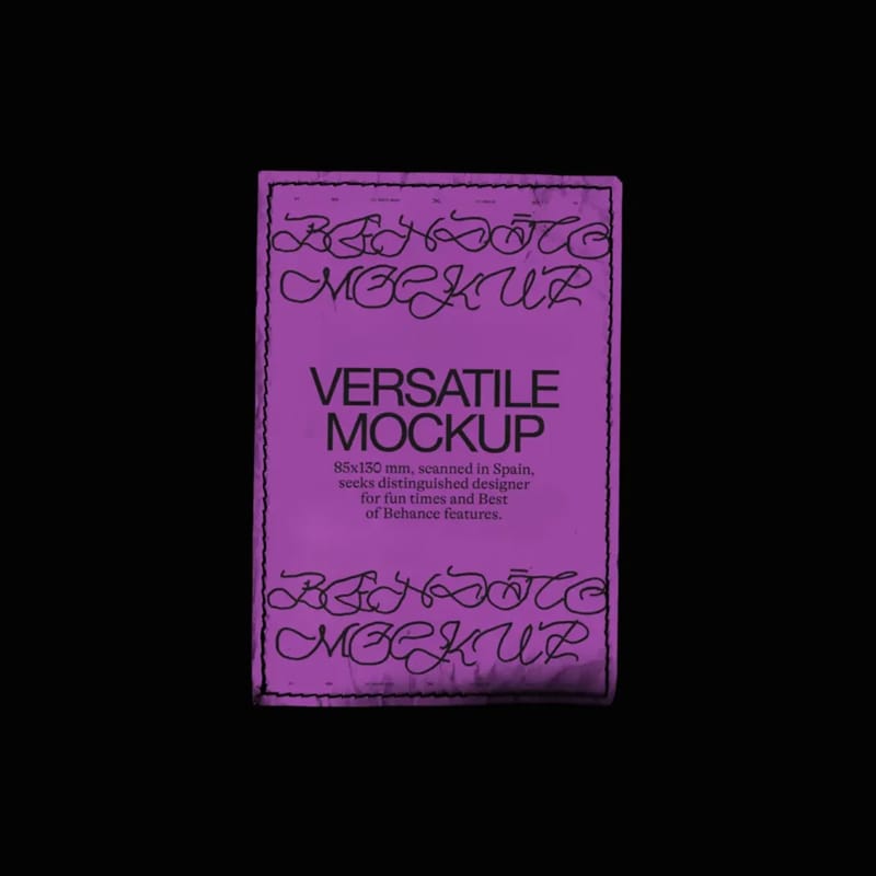 Realistic Label Mockup Design PSD