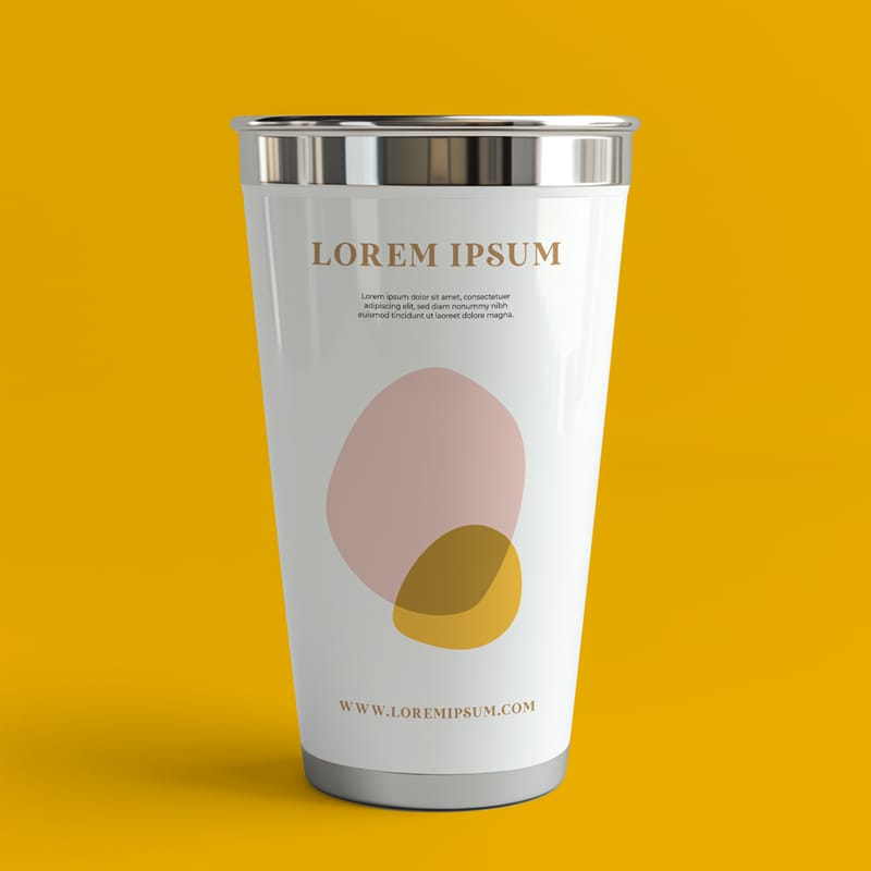 Realistic Tumbler Mockup PSD