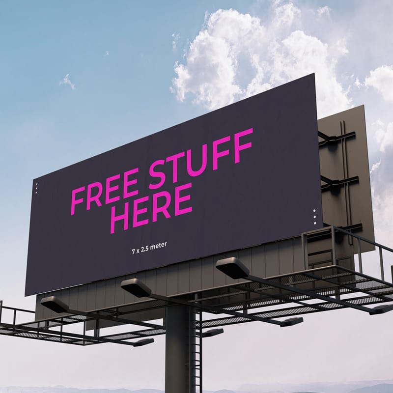 Roadside Billboard Mockup Set PSD