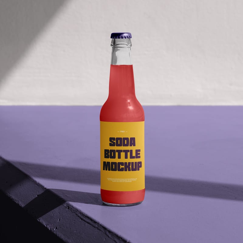 Soda Bottle Mockup PSD