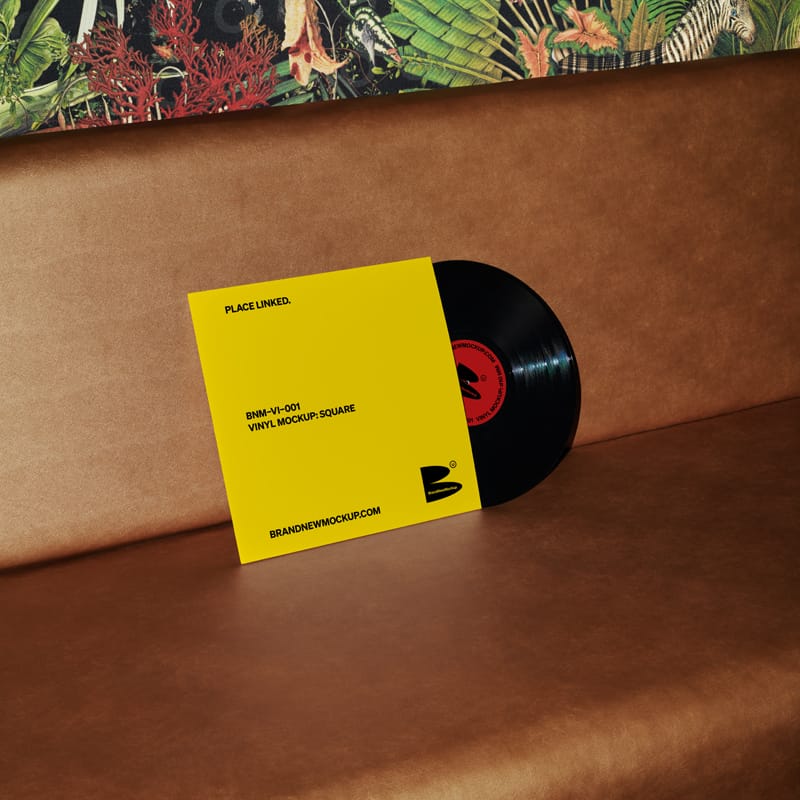 Vinyl Mockup Template PSD