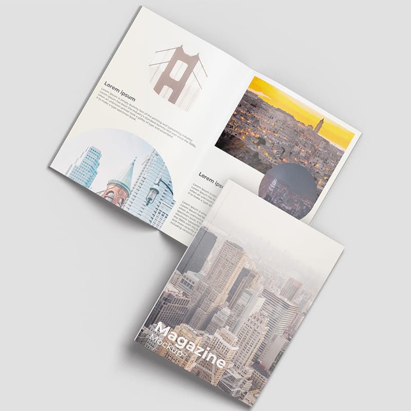 A4 Magazine Cover Mockup PSD