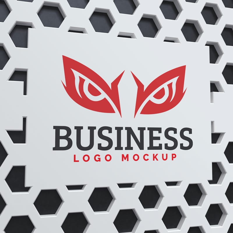 Arata Wall Color Logo Mockup PSD