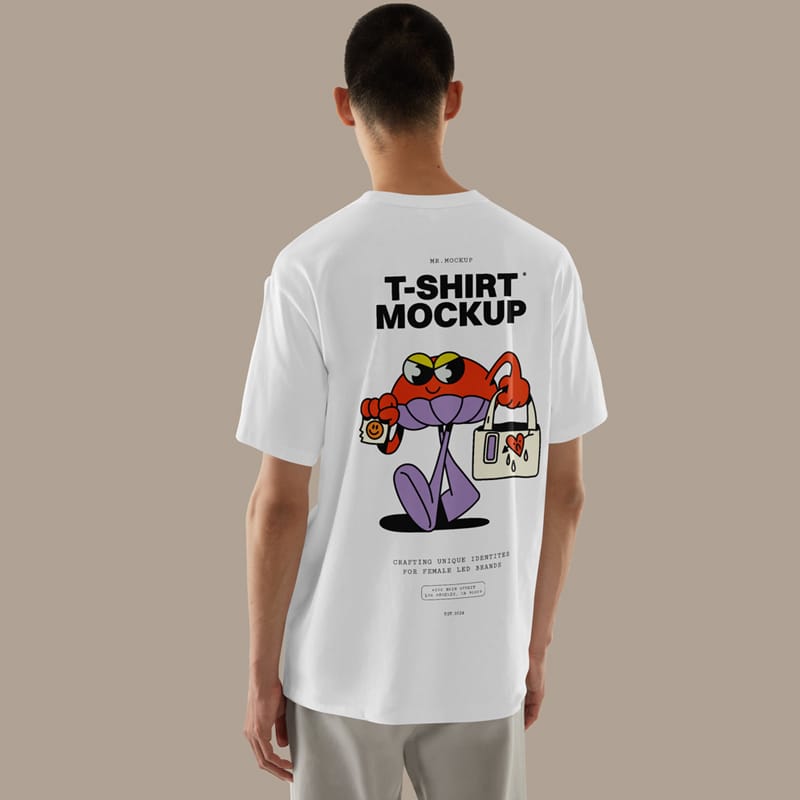Backside T-Shirt Mockup PSD