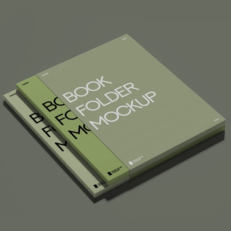 Book Folder Mockup Branding Mockup PSD