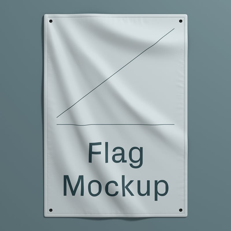 Camp Flag Mockup PSD