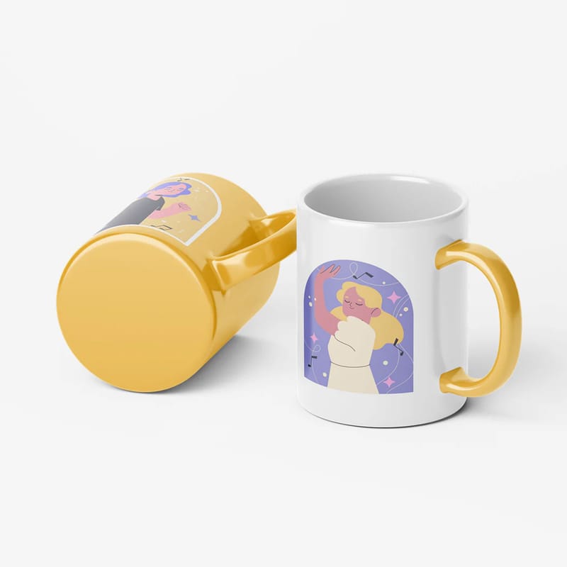 Ceramic Mugs Mockup PSD