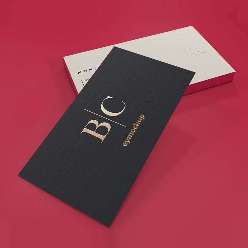 Classic Visiting Card Mockup PSD