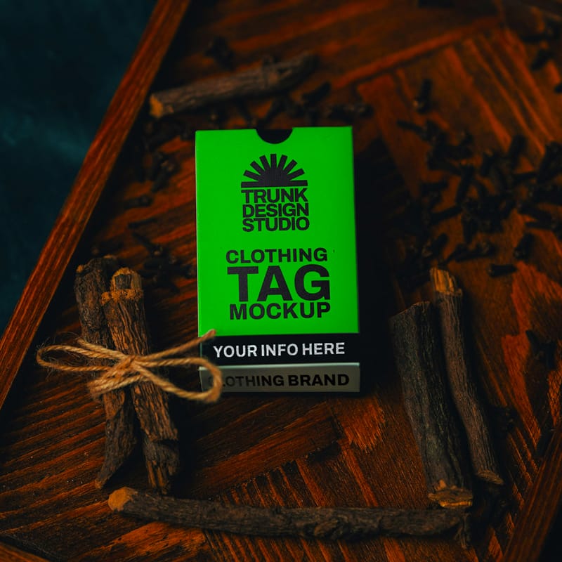 Clothing Tag Mockup Template PSD
