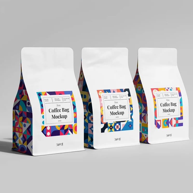 Coffee Bean Bag Mockup PSD