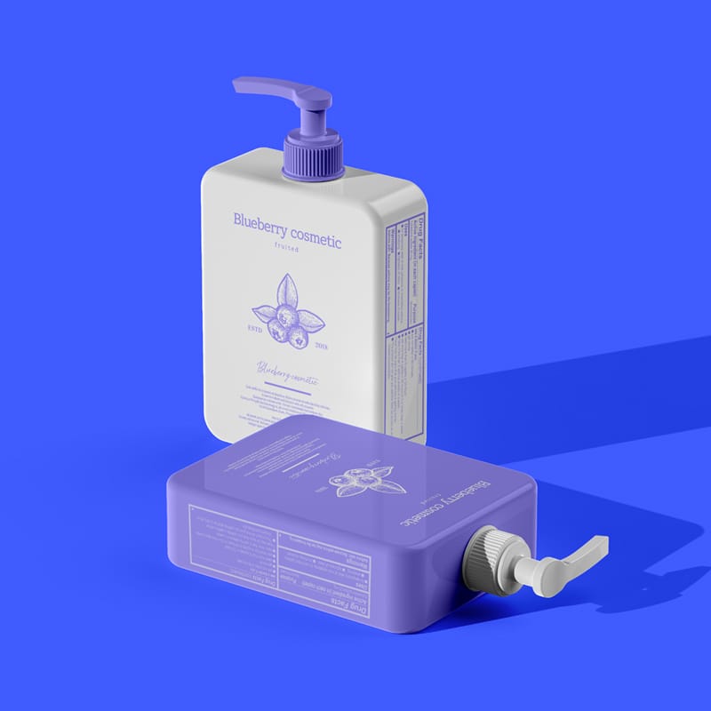 Cosmetic Lotion Bottle Mockup PSD