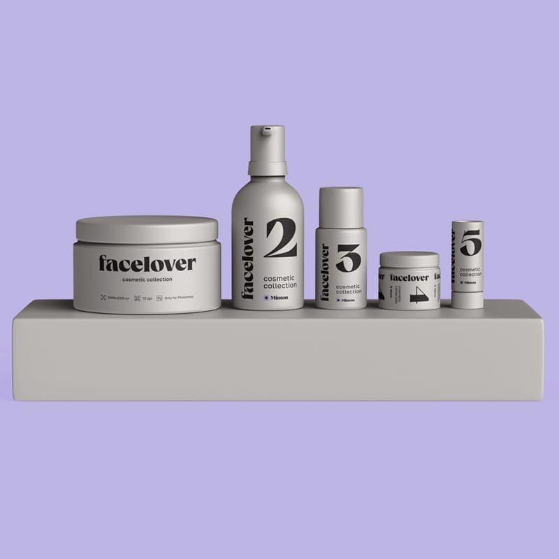 Facelover Packaging Mockup PSD