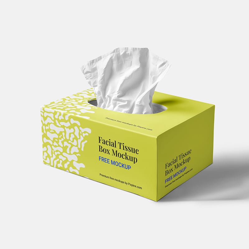 Free Facial Tissue Box Mockup PSD