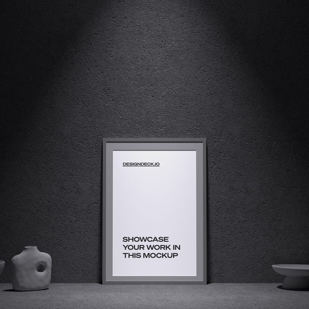 Framed Poster Mockup PSD