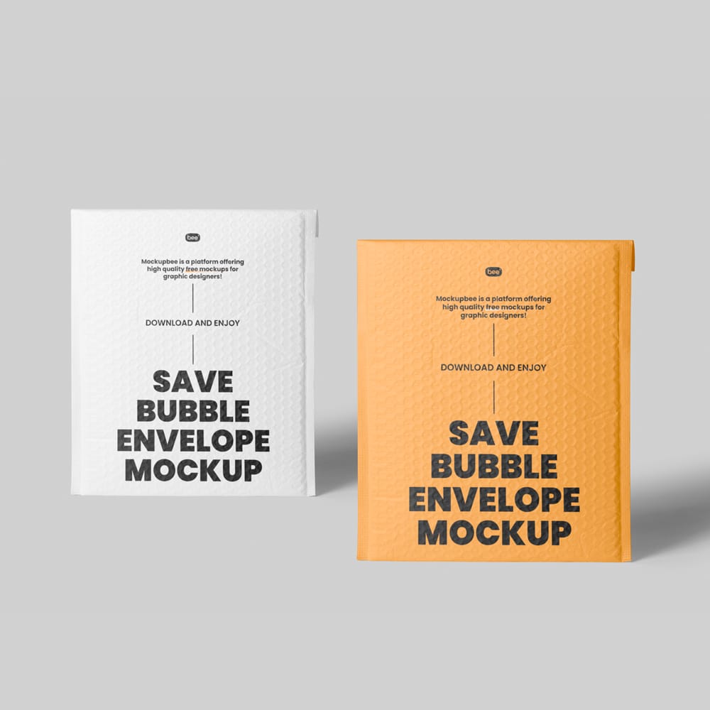 Free Big Bubble Envelope Mockups PSD