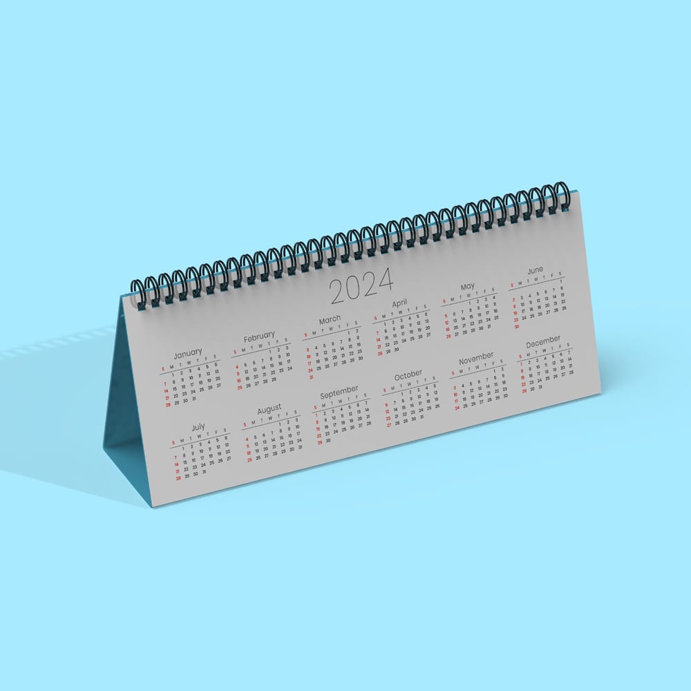 Free Calendar Mockup PSD