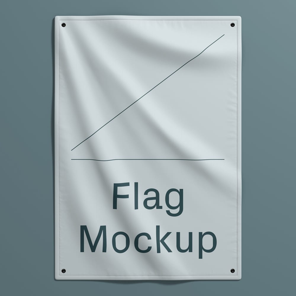 Free Camp Flag Mockup PSD