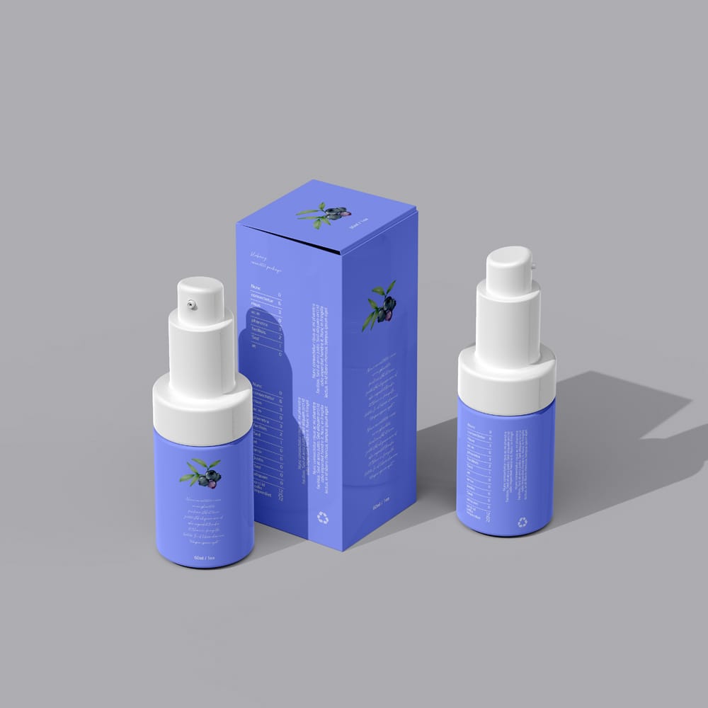 Free Cosmetic Spray Package Mockup PSD