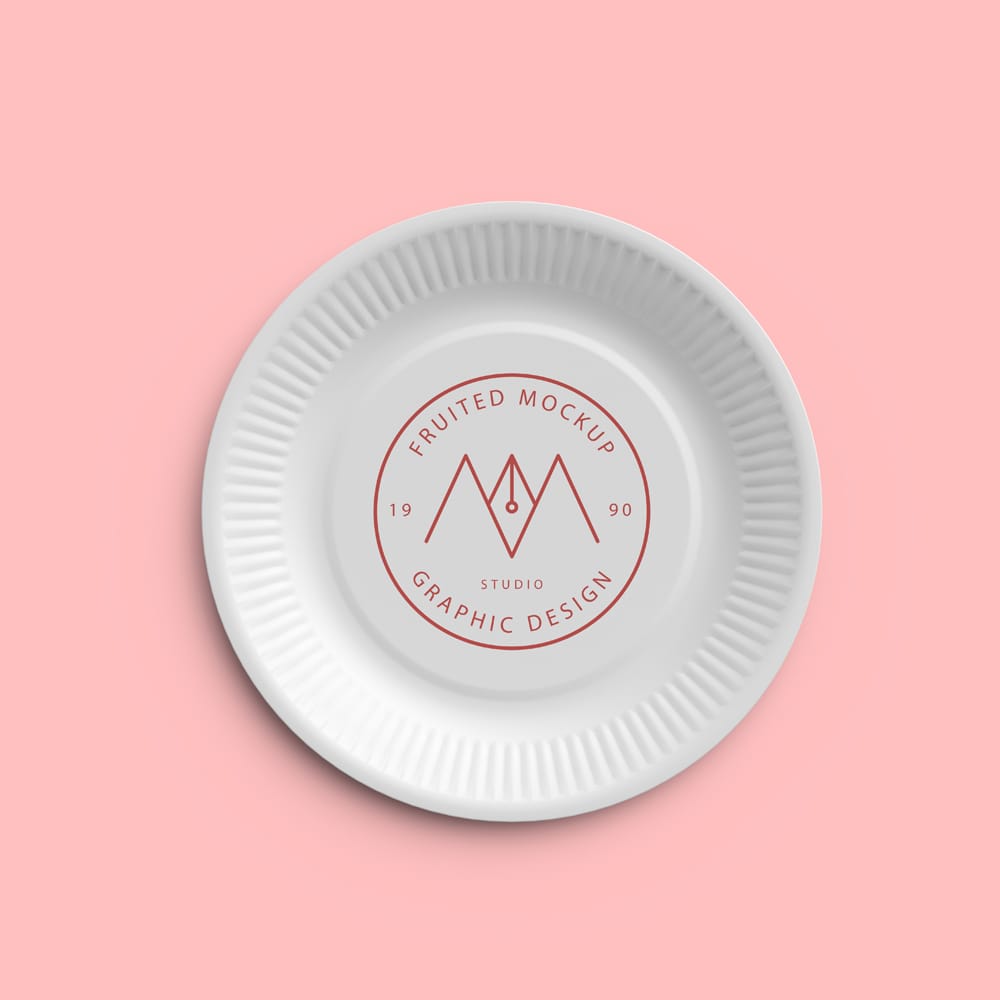 Free Disposable Plate Mockup PSD