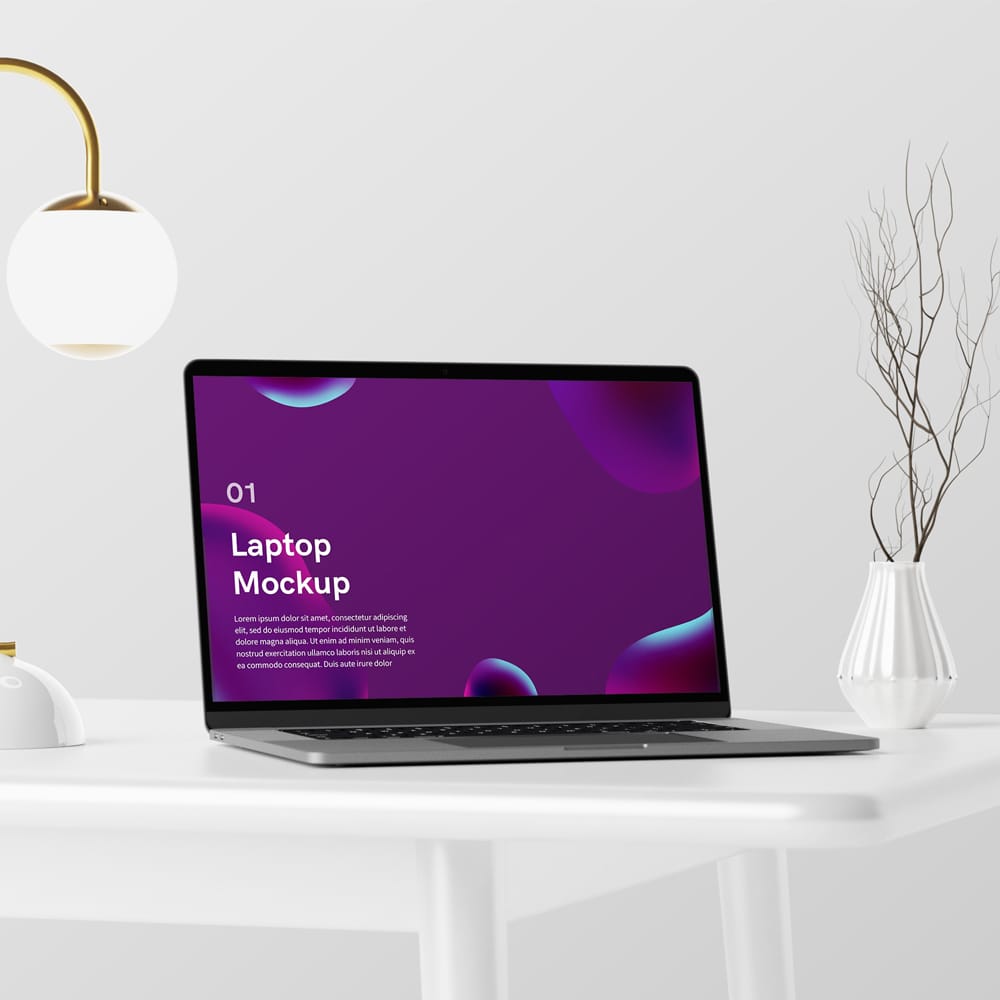 Free Laptop Mockup Template PSD