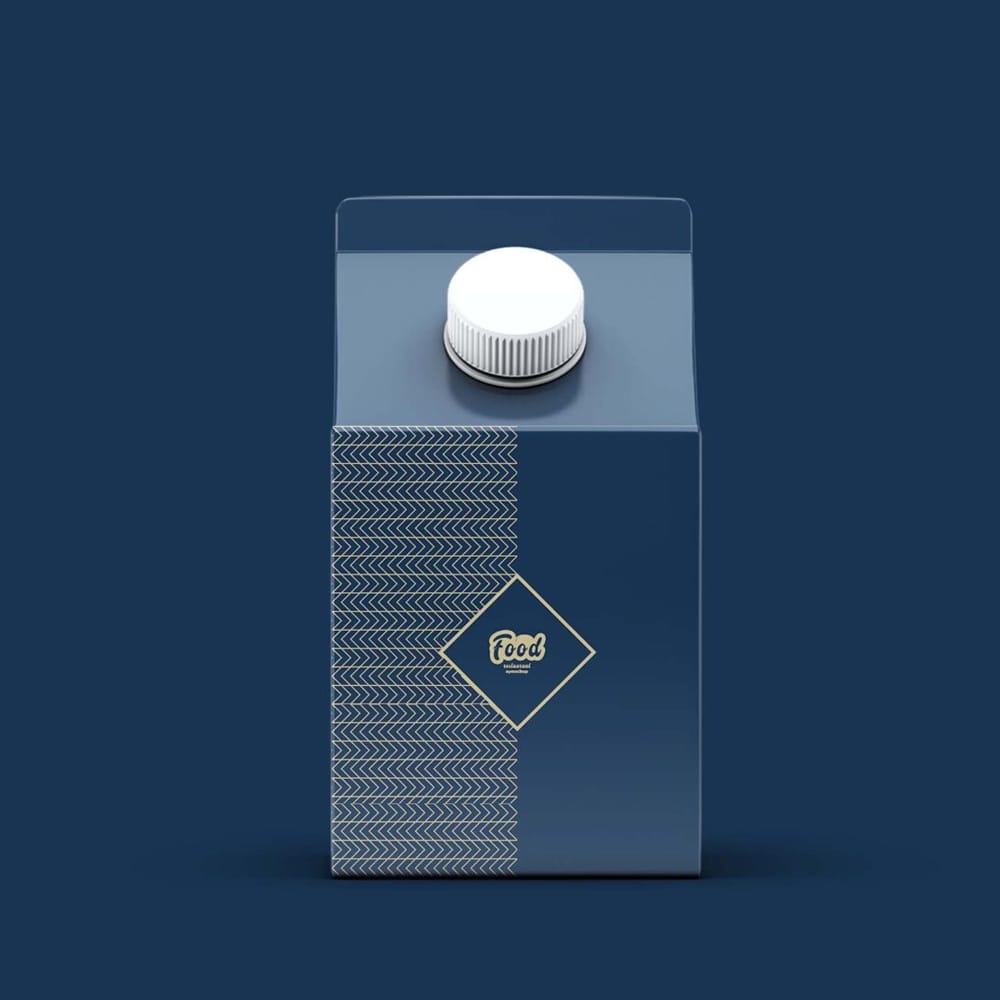 Free Luxury Milk Label Mockup PSD