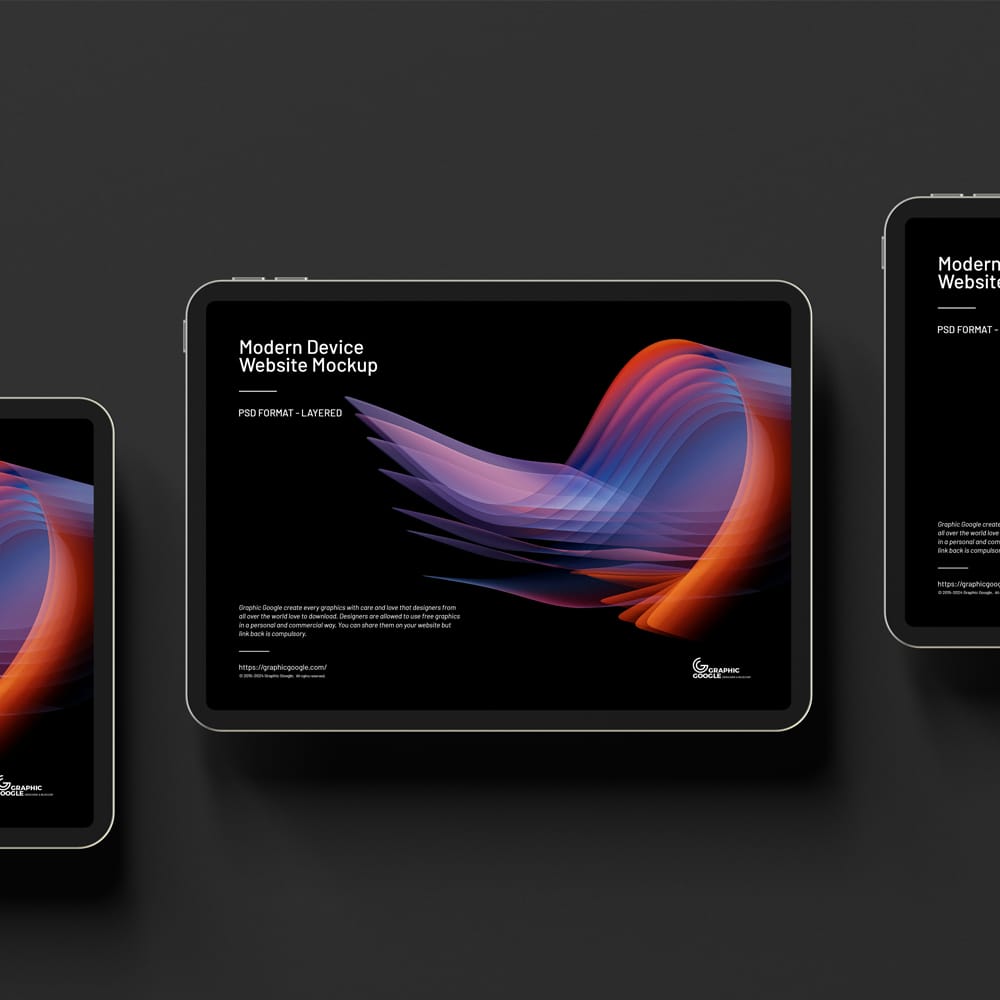Free Modern Device Website Mockup PSD