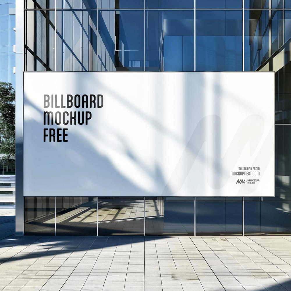 Free Outdoor Advertising Urban Billboard Mockup PSD