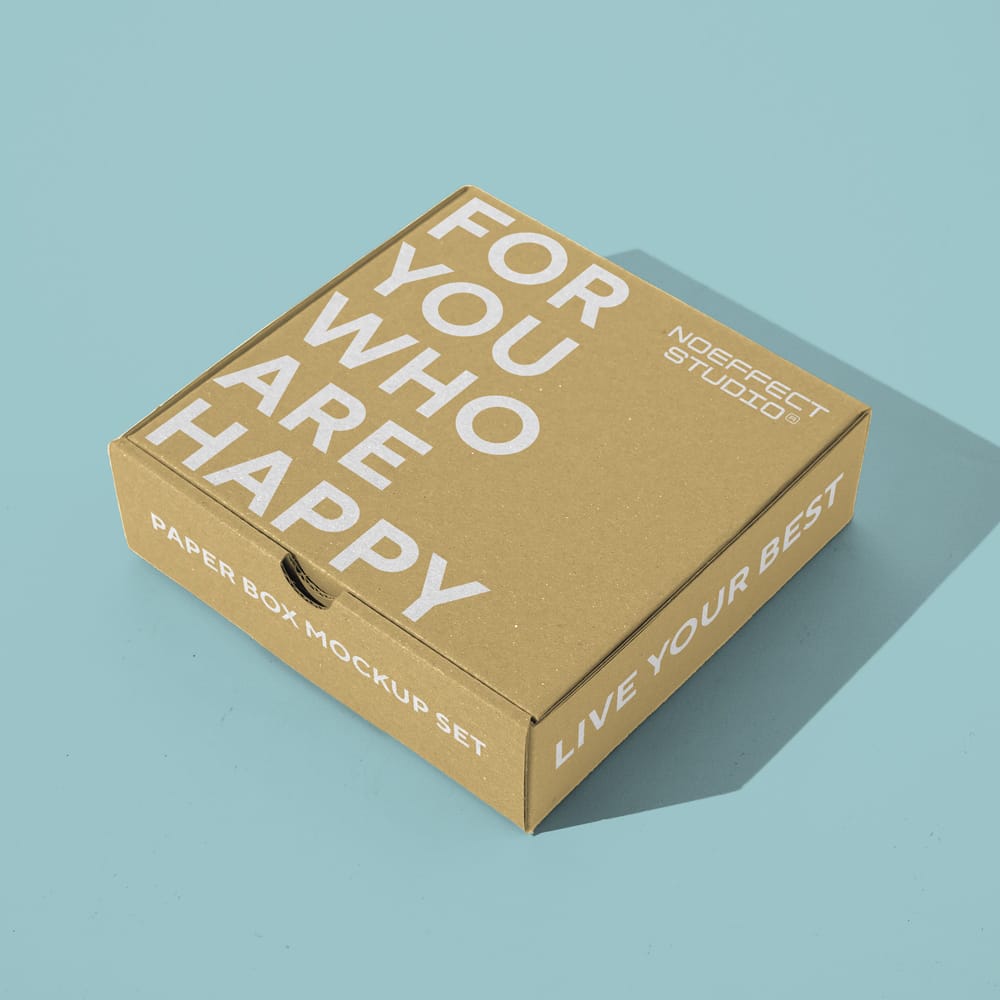 Free Paper Box Mockup Set PSD