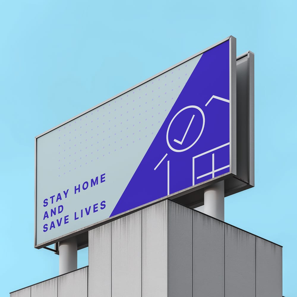 Free Realistic Large Billboard Mockup PSD