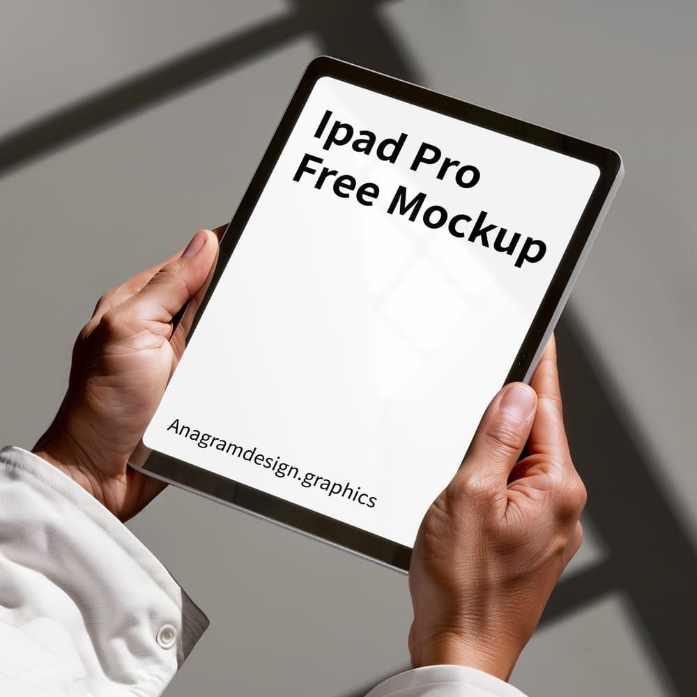 Free Realistic iPad Pro Mockup Template PSD