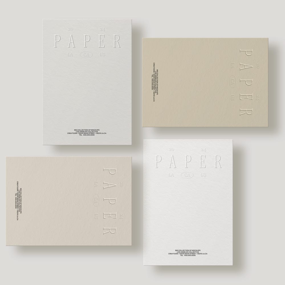 Free Scene With Paper Mockups PSD