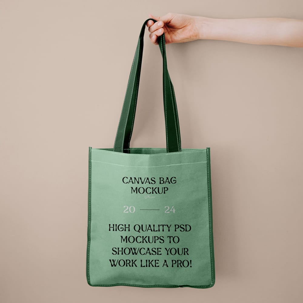 Free Shopping Canvas Bag Mockup PSD