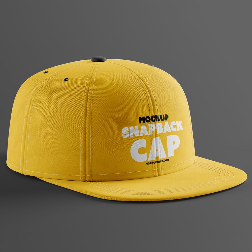 Free Snapback Hat Mockup PSD