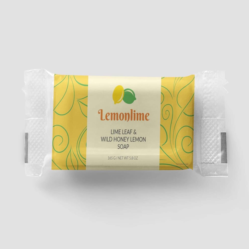 Free Soap Poly Pouch Label Mockup PSD