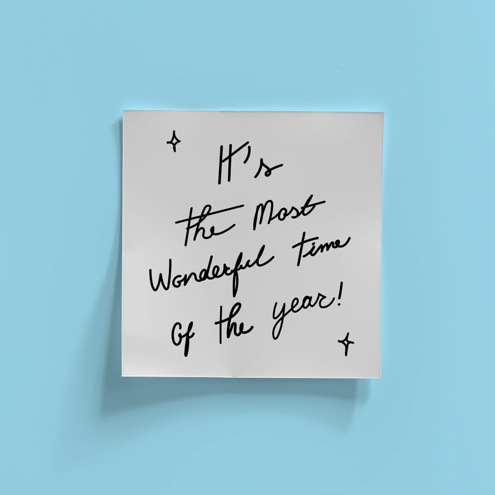 Free Square Post-it Mockup PSD