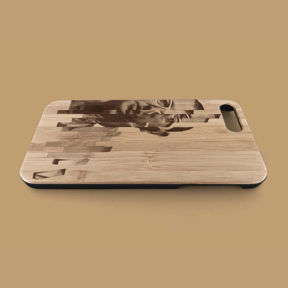 Free Wood Phone Back Cover Mockup PSD