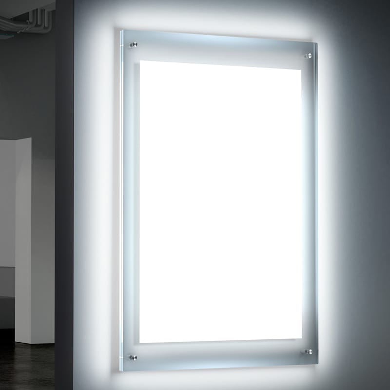 Glowing Poster Mockup PSD