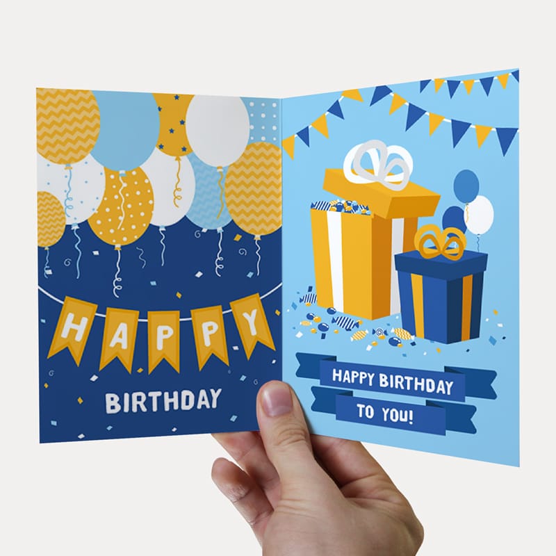 Greeting Card Fold Mockup PSD