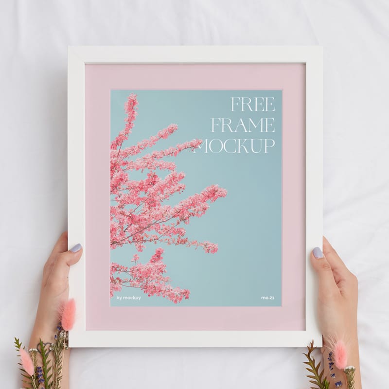 Handheld Frame Mockup PSD