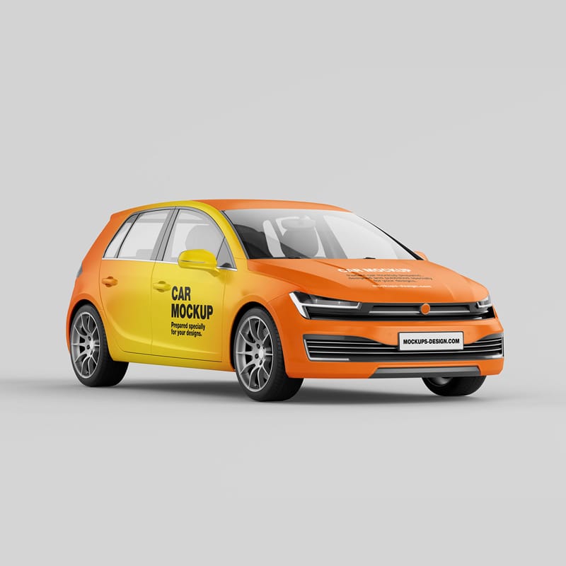 Hatchback Car Mockup PSD