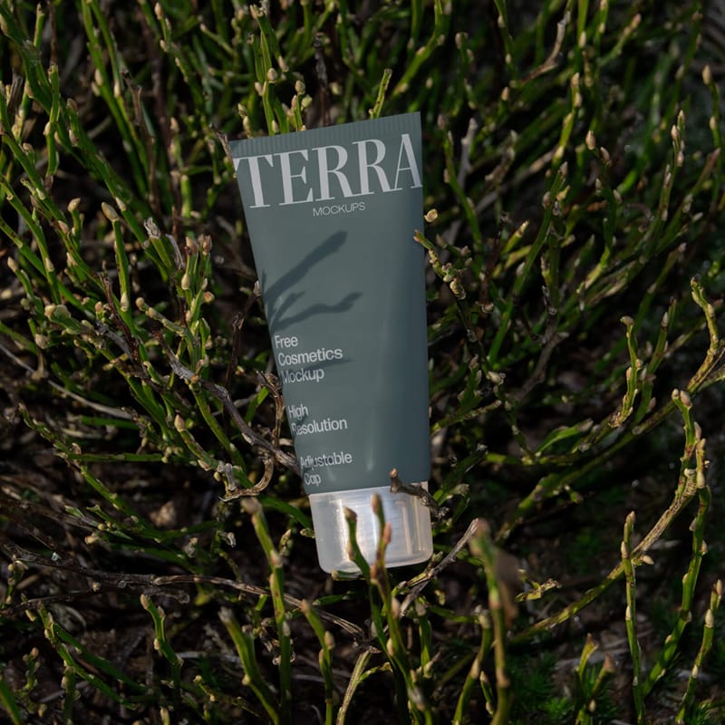 High-Resolution Cosmetic Tube Mockup PSD