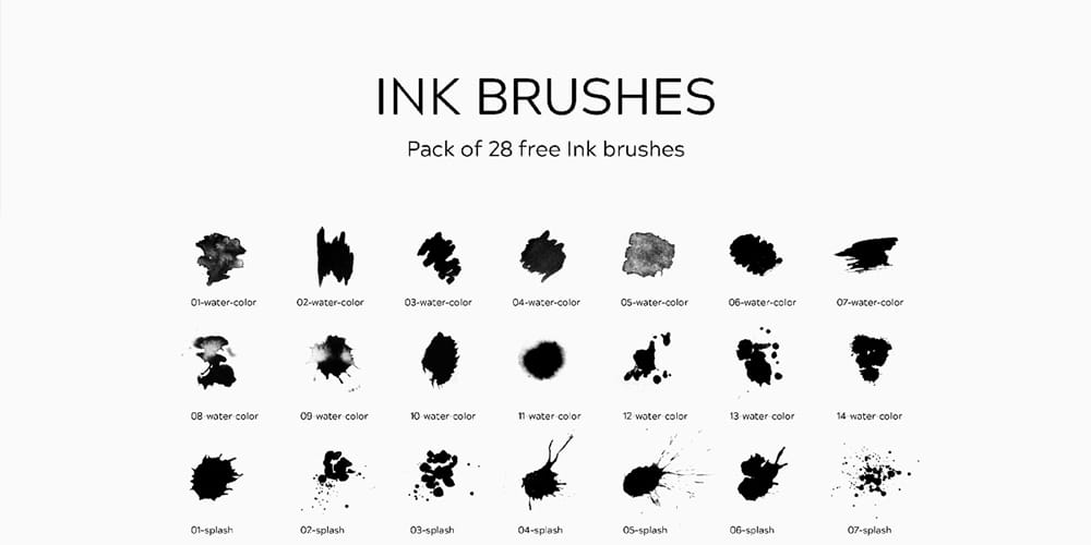 Ink Brushes for Photoshop